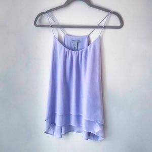 Chiffon Lilac Spaghetti Strap Blouse
